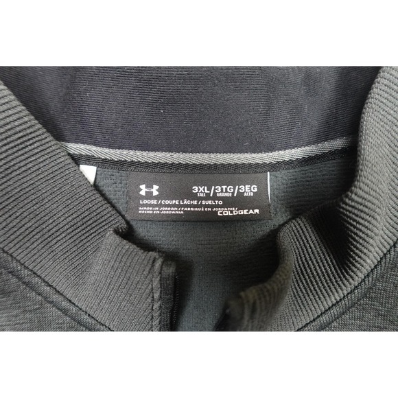 Under Armour ColdGear Quarter Zip Mens 3XLT Gray Fleece Pullover Sweatshirt - Picture 2 of 10